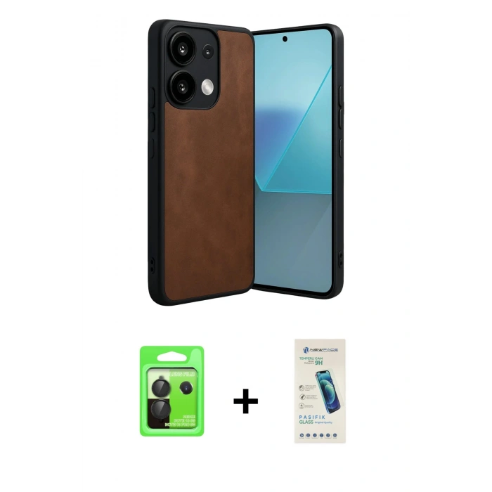 MARSİLYAN™- Redmi Note 13 Pro 5G Kılıf Kıvılcım Işık Serisi - Şeffaf Pasifik Cam Ekran Koruyucu + Raze Metal Kamera Lens - SH