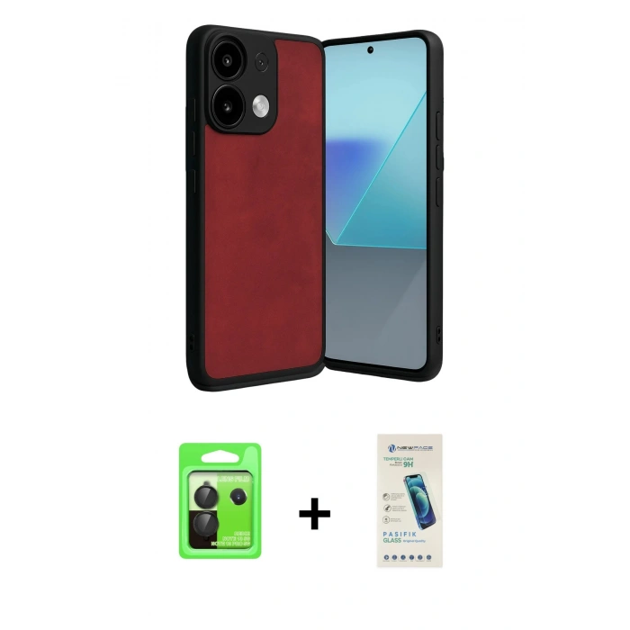 MARSİLYAN™- Redmi Note 13 Pro 5G Kılıf Kıvılcım Işık Serisi - Şeffaf Pasifik Cam Ekran Koruyucu + Raze Metal Kamera Lens - SH