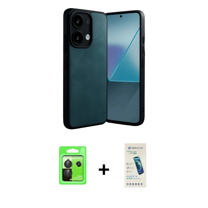MARSİLYAN™- Redmi Note 13 Pro 5G Kılıf Kıvılcım Işık Serisi - Şeffaf Pasifik Cam Ekran Koruyucu + Raze Metal Kamera Lens - SH