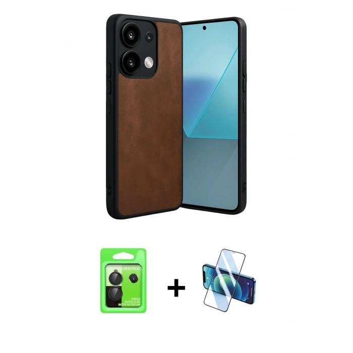 MARSİLYAN™- Redmi Note 13 Pro 5G Kılıf Kıvılcım Işık Serisi - Siyah 3D Antistatik Cam Ekran Koruyucu + Raze Metal Kamera Lens - SH