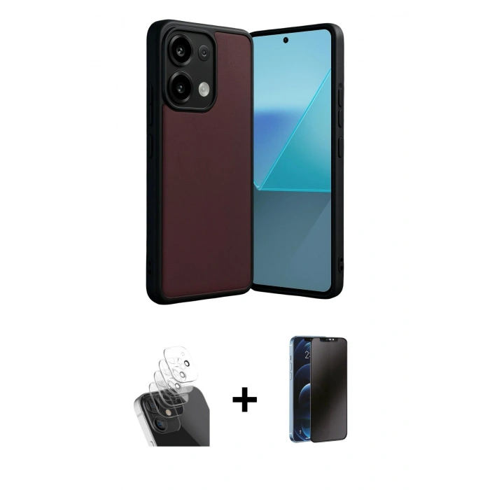 MARSİLYAN™- Redmi Note 13 Pro 5G Kılıf Kıvılcım Işık Serisi - Siyah 3D Antistatik Hayalet Cam Ekran Koruyucu + Kamera Lens Koruma Cam - SF