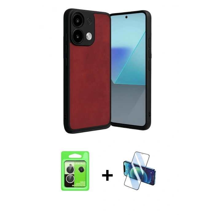 MARSİLYAN™- Redmi Note 13 Pro 5G Kılıf Kıvılcım Işık Serisi - Siyah 3D Antistatik Seramik Nano Ekran Koruyucu + Raze Metal Kamera Lens - GS