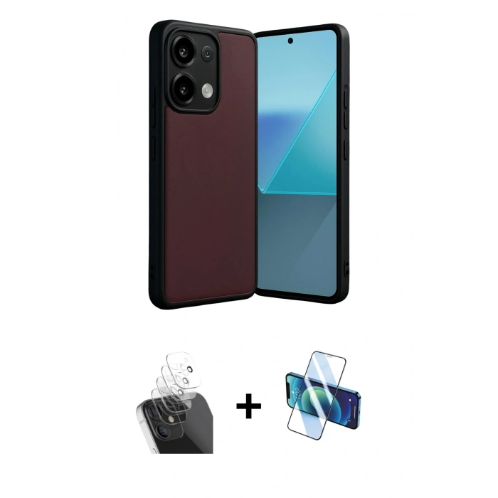 MARSİLYAN™- Redmi Note 13 Pro 5G Kılıf Kıvılcım Işık Serisi - Siyah 3D Antistatik Seramik Nano Ekran Koruyucu + Kamera Lens Koruma Cam - SF