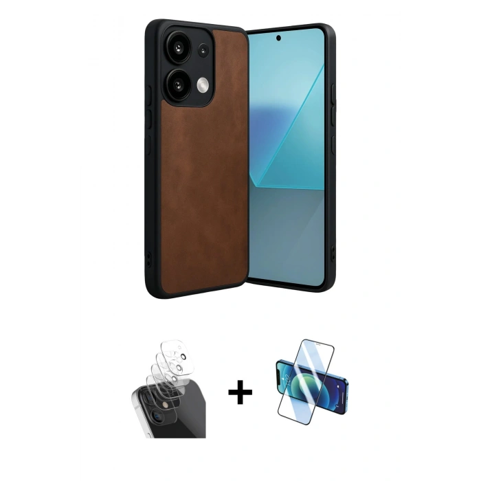 MARSİLYAN™- Redmi Note 13 Pro 5G Kılıf Kıvılcım Işık Serisi - Siyah 3D Antistatik Seramik Nano Ekran Koruyucu + Kamera Lens Koruma Cam - SF