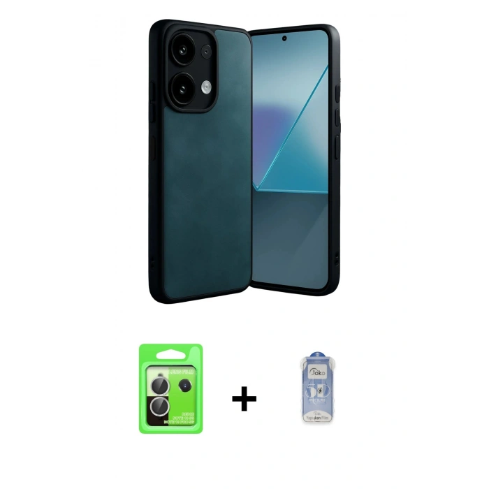 MARSİLYAN™- Redmi Note 13 Pro 5G Kılıf Kıvılcım Işık Serisi - Siyah Joko Magic 5D Cam + Raze Metal Kamera Lens - GS