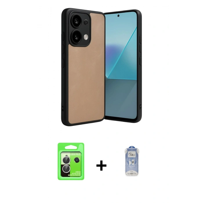 MARSİLYAN™- Redmi Note 13 Pro 5G Kılıf Kıvılcım Işık Serisi - Siyah Joko Magic 5D Cam + Raze Metal Kamera Lens - GS