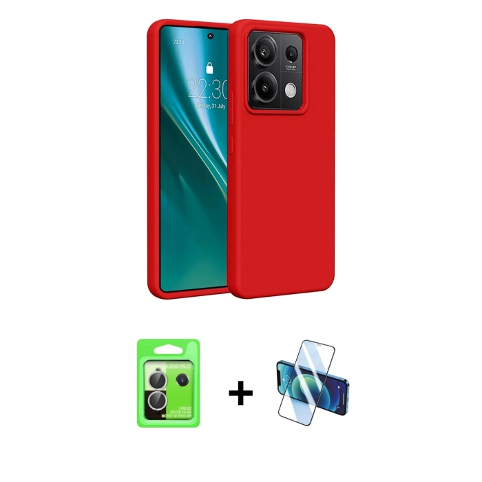 MARSİLYAN™- Redmi Note 13 Pro 5G Kılıf Kozmos Yansıma Özel Seri - Siyah 3D Antistatik Seramik Nano Ekran Koruyucu + Raze Metal Kamera Lens - GS