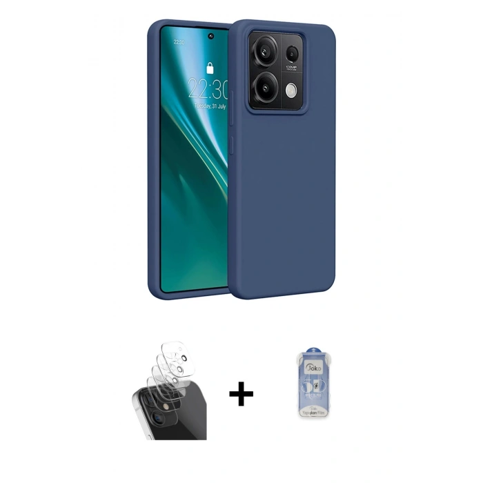 MARSİLYAN™- Redmi Note 13 Pro 5G Kılıf Kozmos Yansıma Özel Seri - Siyah Joko Magic 5D Cam + Kamera Lens Koruma Cam - SF