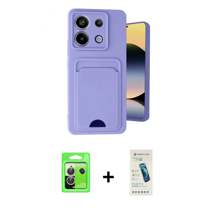 MARSİLYAN™- Redmi Note 13 Pro 5G Kılıf Vadi Çizgi Prime - Şeffaf Pasifik Cam Ekran Koruyucu + Raze Metal Kamera Lens - GS