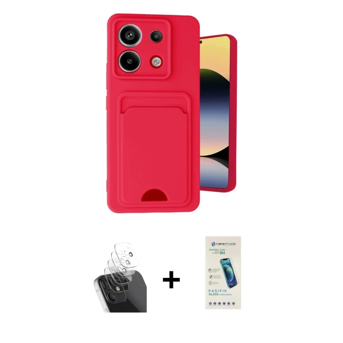 MARSİLYAN™- Redmi Note 13 Pro 5G Kılıf Vadi Çizgi Prime - Şeffaf Pasifik Cam Ekran Koruyucu + Kamera Lens Koruma Cam - SF