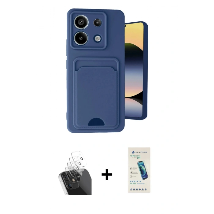 MARSİLYAN™- Redmi Note 13 Pro 5G Kılıf Vadi Çizgi Prime - Şeffaf Pasifik Cam Ekran Koruyucu + Kamera Lens Koruma Cam - SF
