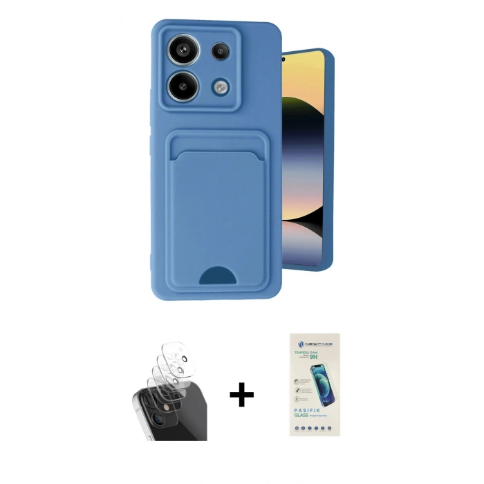 MARSİLYAN™- Redmi Note 13 Pro 5G Kılıf Vadi Çizgi Prime - Şeffaf Pasifik Cam Ekran Koruyucu + Kamera Lens Koruma Cam - SF