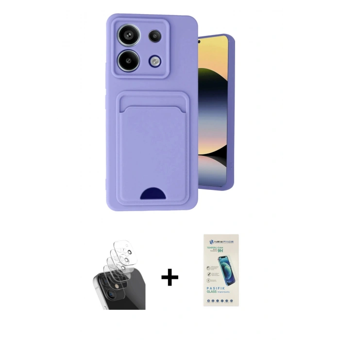 MARSİLYAN™- Redmi Note 13 Pro 5G Kılıf Vadi Çizgi Prime - Şeffaf Pasifik Cam Ekran Koruyucu + Kamera Lens Koruma Cam - SF