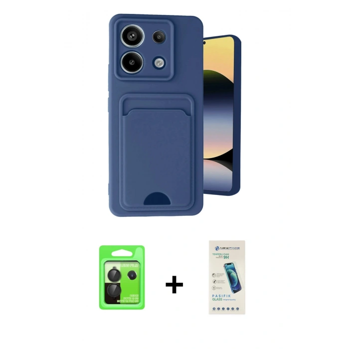 MARSİLYAN™- Redmi Note 13 Pro 5G Kılıf Vadi Çizgi Prime - Şeffaf Pasifik Cam Ekran Koruyucu + Raze Metal Kamera Lens - SH