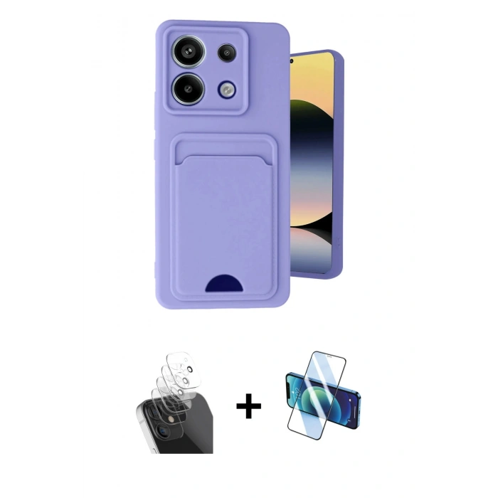 MARSİLYAN™- Redmi Note 13 Pro 5G Kılıf Vadi Çizgi Prime - Siyah 3D Antistatik Cam Ekran Koruyucu + Kamera Lens Koruma Cam - SF