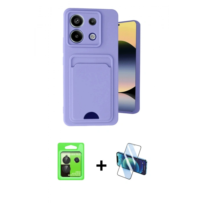 MARSİLYAN™- Redmi Note 13 Pro 5G Kılıf Vadi Çizgi Prime - Siyah 3D Antistatik Cam Ekran Koruyucu + Raze Metal Kamera Lens - SH