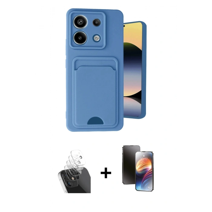 MARSİLYAN™- Redmi Note 13 Pro 5G Kılıf Vadi Çizgi Prime - Siyah 3D Antistatik Mat Seramik Nano Ekran Koruyucu + Kamera Lens Koruma Cam - SF