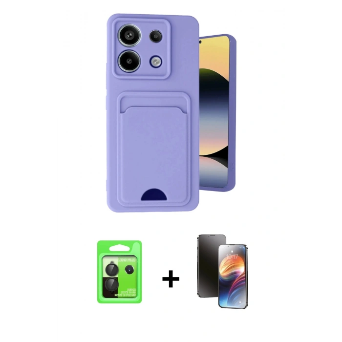 MARSİLYAN™- Redmi Note 13 Pro 5G Kılıf Vadi Çizgi Prime - Siyah 3D Antistatik Mat Seramik Nano Ekran Koruyucu + Raze Metal Kamera Lens - SH