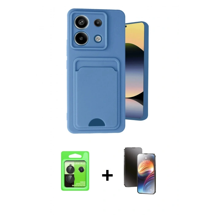 MARSİLYAN™- Redmi Note 13 Pro 5G Kılıf Vadi Çizgi Prime - Siyah 3D Antistatik Mat Seramik Nano Ekran Koruyucu + Raze Metal Kamera Lens - SH