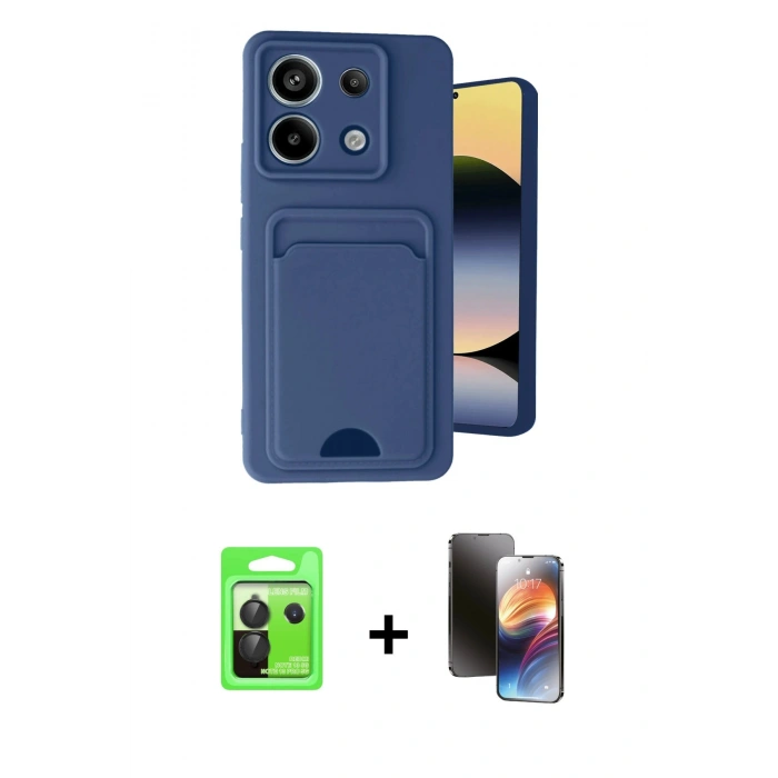 MARSİLYAN™- Redmi Note 13 Pro 5G Kılıf Vadi Çizgi Prime - Siyah 3D Antistatik Mat Seramik Nano Ekran Koruyucu + Raze Metal Kamera Lens - SH