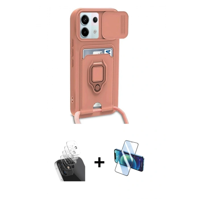 MARSİLYAN™- Redmi Note 13 Pro 5G Kılıf Vadi Form Prime - Siyah 3D Antistatik Seramik Nano Ekran Koruyucu + Şeffaf Kamera Lens Koruma Cam