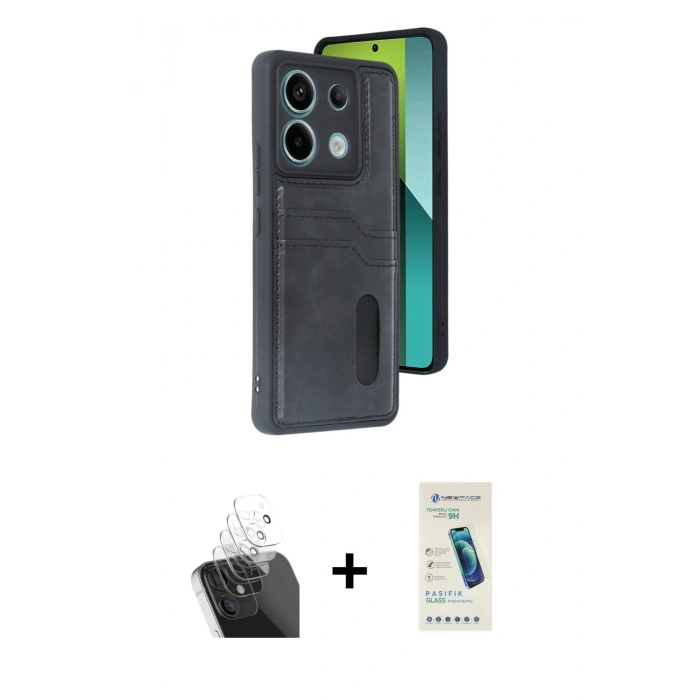 MARSİLYAN™- Redmi Note 13 Pro 5G Kılıf Yörünge Işık Serisi - Şeffaf Pasifik Cam Ekran Koruyucu + Kamera Lens Koruma Cam - SF