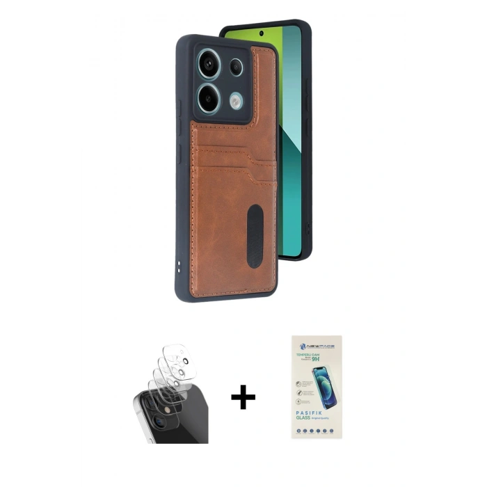 MARSİLYAN™- Redmi Note 13 Pro 5G Kılıf Yörünge Işık Serisi - Şeffaf Pasifik Cam Ekran Koruyucu + Kamera Lens Koruma Cam - SF