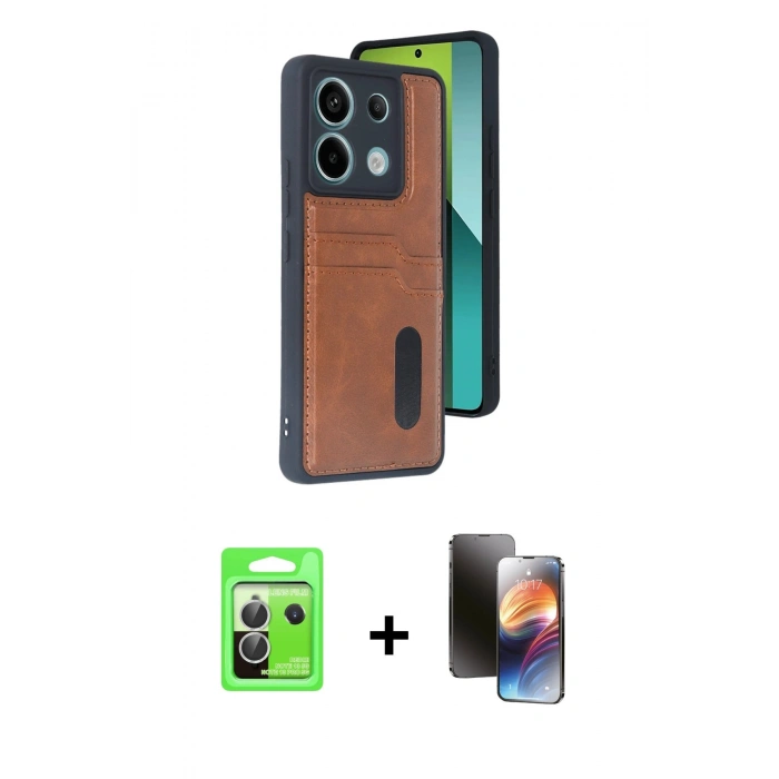 MARSİLYAN™- Redmi Note 13 Pro 5G Kılıf Yörünge Işık Serisi - Siyah 3D Antistatik Mat Seramik Nano Ekran Koruyucu + Raze Metal Kamera Lens - GS
