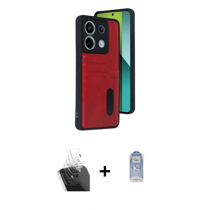 MARSİLYAN™- Redmi Note 13 Pro 5G Kılıf Yörünge Işık Serisi - Siyah Joko Magic 5D Cam + Kamera Lens Koruma Cam - SF