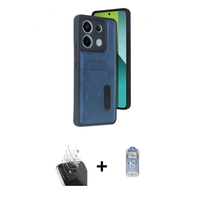 MARSİLYAN™- Redmi Note 13 Pro 5G Kılıf Yörünge Işık Serisi - Siyah Joko Magic 5D Cam + Kamera Lens Koruma Cam - SF