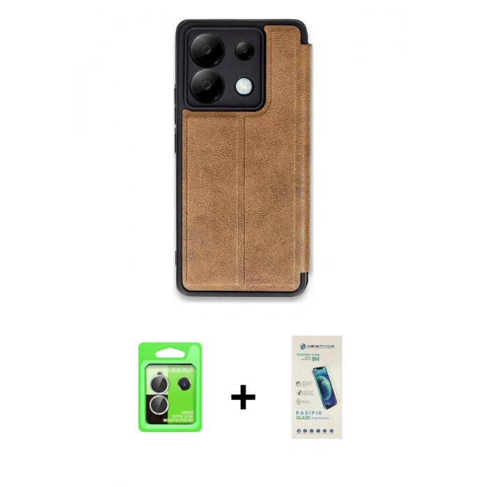 MARSİLYAN™- Redmi Note 13 Pro 5G Kılıf Zirve Yansıma Serisi - Şeffaf Pasifik Cam Ekran Koruyucu + Raze Metal Kamera Lens - GS