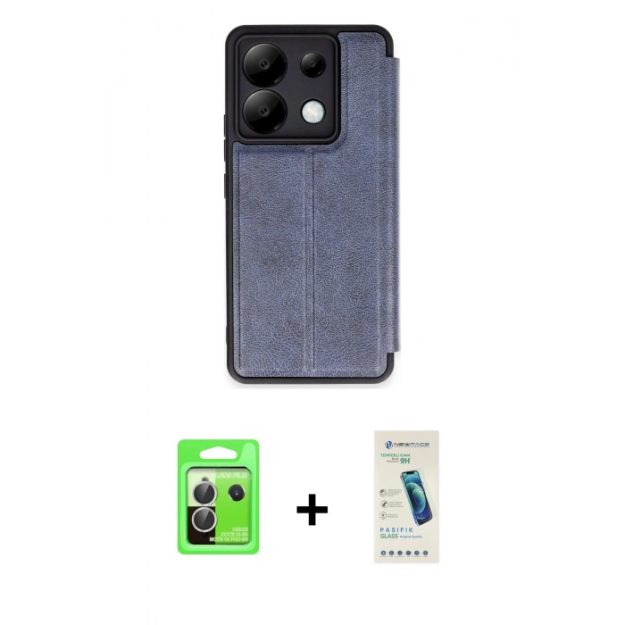 MARSİLYAN™- Redmi Note 13 Pro 5G Kılıf Zirve Yansıma Serisi - Şeffaf Pasifik Cam Ekran Koruyucu + Raze Metal Kamera Lens - GS