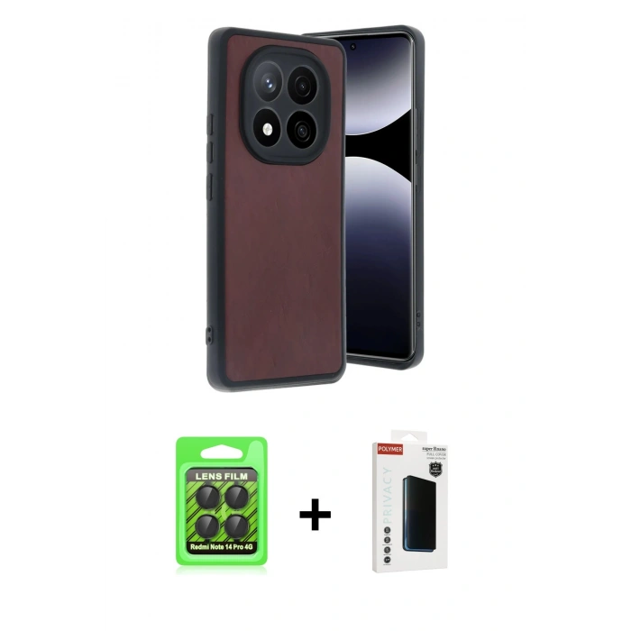 MARSİLYAN™- Redmi Note 14 Pro 4G Kılıf Kıvılcım Işık Serisi - Şeffaf Hayalet Polymer Nano Ekran Koruyucu + Raze Metal Kamera Lens - SH