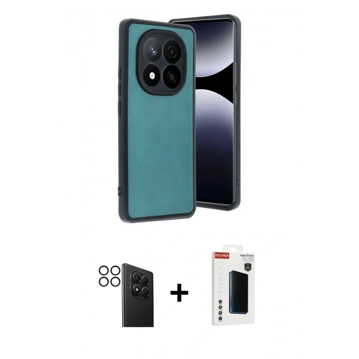 MARSİLYAN™- Redmi Note 14 Pro 4G Kılıf Kıvılcım Işık Serisi - Şeffaf Hayalet Polymer Nano Ekran Koruyucu + PVD Metal Kamera Lens - SH