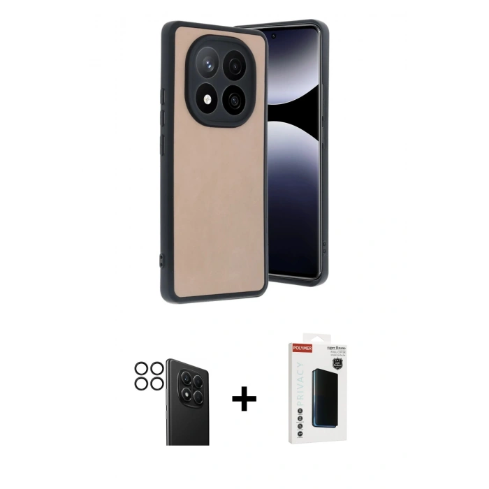 MARSİLYAN™- Redmi Note 14 Pro 4G Kılıf Kıvılcım Işık Serisi - Şeffaf Hayalet Polymer Nano Ekran Koruyucu + PVD Metal Kamera Lens - SH
