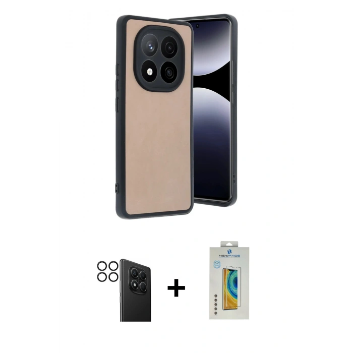 MARSİLYAN™- Redmi Note 14 Pro 4G Kılıf Kıvılcım Işık Serisi - Şeffaf Polymer Nano Ekran Koruyucu + PVD Metal Kamera Lens - SH