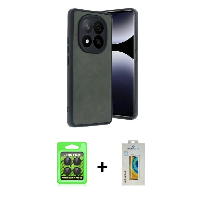 MARSİLYAN™- Redmi Note 14 Pro 4G Kılıf Kıvılcım Işık Serisi - Şeffaf Polymer Nano Ekran Koruyucu + Raze Metal Kamera Lens - SH