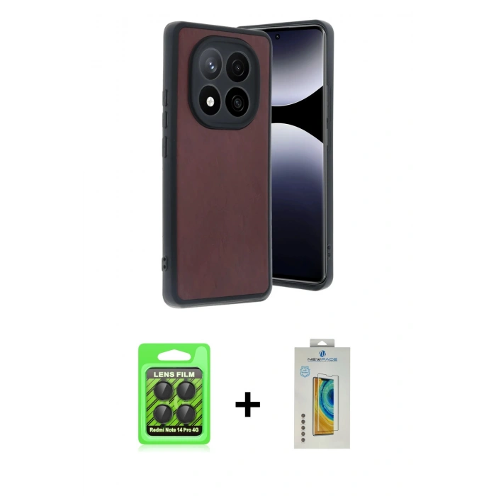 MARSİLYAN™- Redmi Note 14 Pro 4G Kılıf Kıvılcım Işık Serisi - Şeffaf Polymer Nano Ekran Koruyucu + Raze Metal Kamera Lens - SH