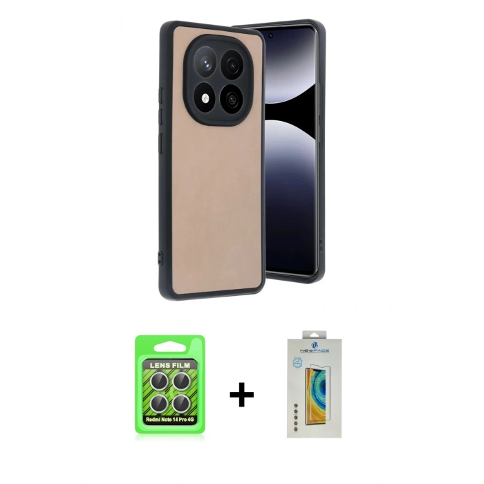 MARSİLYAN™- Redmi Note 14 Pro 4G Kılıf Kıvılcım Işık Serisi - Şeffaf Polymer Nano Ekran Koruyucu + Raze Metal Kamera Lens - GS