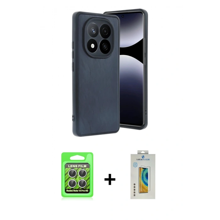 MARSİLYAN™- Redmi Note 14 Pro 4G Kılıf Kıvılcım Işık Serisi - Şeffaf Polymer Nano Ekran Koruyucu + Raze Metal Kamera Lens - GS