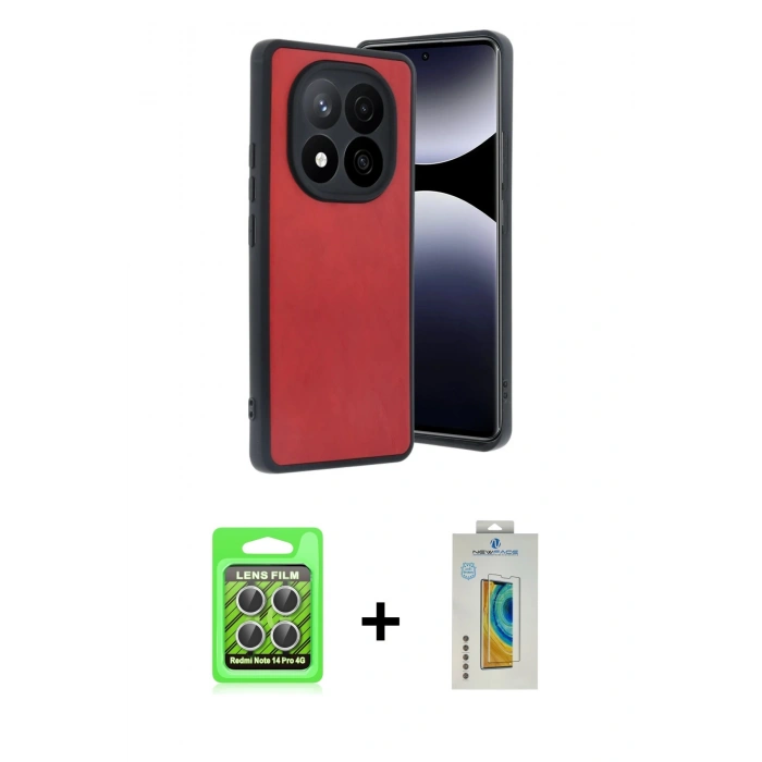 MARSİLYAN™- Redmi Note 14 Pro 4G Kılıf Kıvılcım Işık Serisi - Şeffaf Polymer Nano Ekran Koruyucu + Raze Metal Kamera Lens - GS