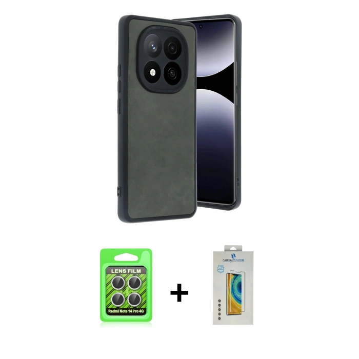 MARSİLYAN™- Redmi Note 14 Pro 4G Kılıf Kıvılcım Işık Serisi - Şeffaf Polymer Nano Ekran Koruyucu + Raze Metal Kamera Lens - GS