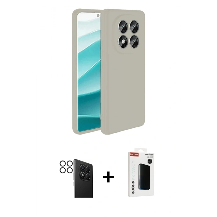 MARSİLYAN™- Redmi Note 14 Pro 4G Kılıf Kozmos Yansıma Özel Seri - Şeffaf Hayalet Polymer Nano Ekran Koruyucu + PVD Metal Kamera Lens - SH