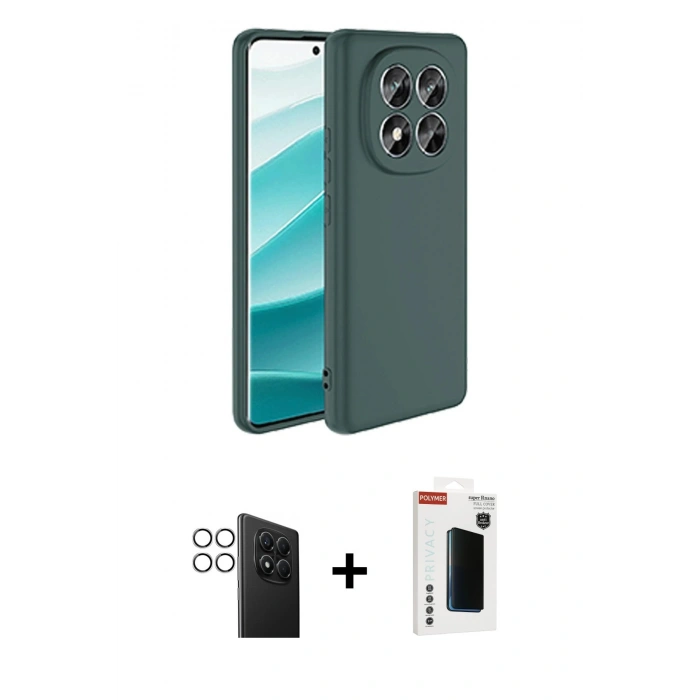MARSİLYAN™- Redmi Note 14 Pro 4G Kılıf Kozmos Yansıma Özel Seri - Şeffaf Hayalet Polymer Nano Ekran Koruyucu + PVD Metal Kamera Lens - GS