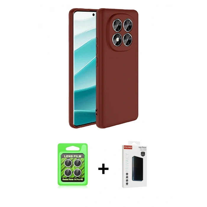 MARSİLYAN™- Redmi Note 14 Pro 4G Kılıf Kozmos Yansıma Özel Seri - Şeffaf Hayalet Polymer Nano Ekran Koruyucu + Raze Metal Kamera Lens - GS
