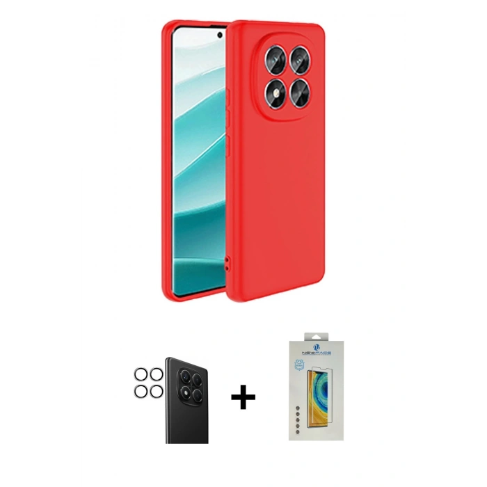 MARSİLYAN™- Redmi Note 14 Pro 4G Kılıf Kozmos Yansıma Özel Seri - Şeffaf Polymer Nano Ekran Koruyucu + PVD Metal Kamera Lens - GS
