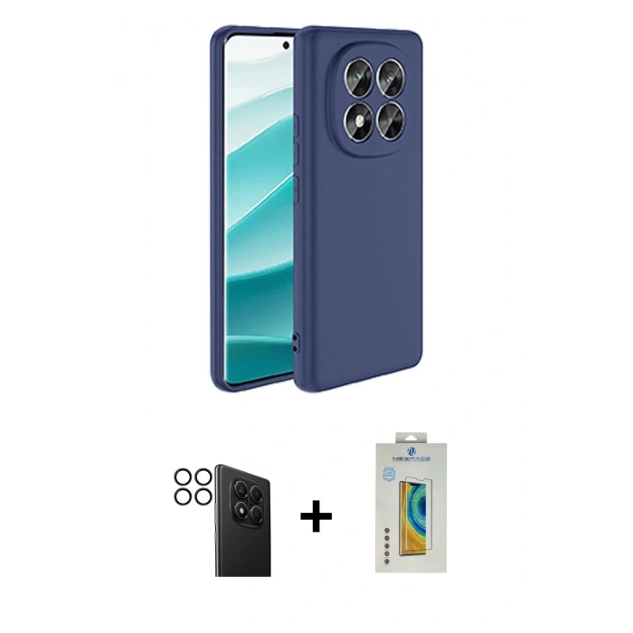 MARSİLYAN™- Redmi Note 14 Pro 4G Kılıf Kozmos Yansıma Özel Seri - Şeffaf Polymer Nano Ekran Koruyucu + PVD Metal Kamera Lens - SH
