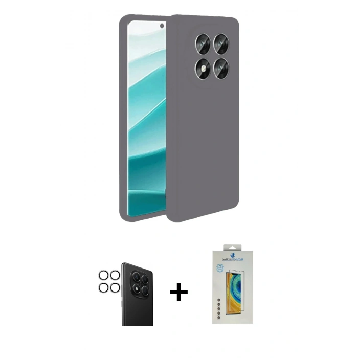 MARSİLYAN™- Redmi Note 14 Pro 4G Kılıf Kozmos Yansıma Özel Seri - Şeffaf Polymer Nano Ekran Koruyucu + PVD Metal Kamera Lens - GS