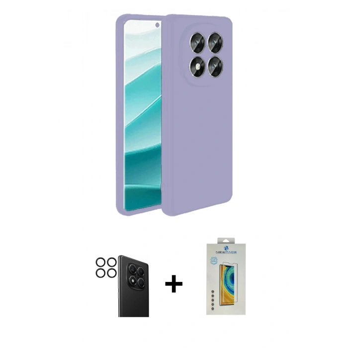 MARSİLYAN™- Redmi Note 14 Pro 4G Kılıf Kozmos Yansıma Özel Seri - Şeffaf Polymer Nano Ekran Koruyucu + PVD Metal Kamera Lens - SH