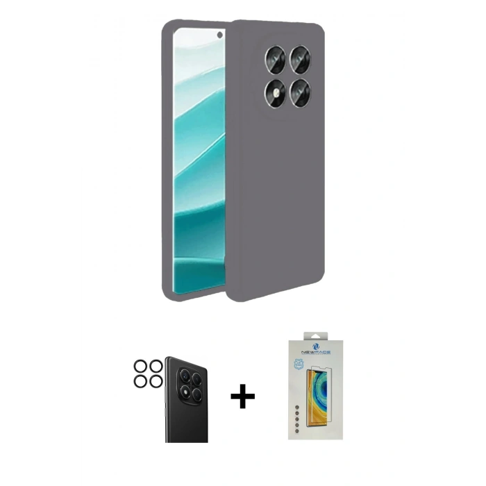 MARSİLYAN™- Redmi Note 14 Pro 4G Kılıf Kozmos Yansıma Özel Seri - Şeffaf Polymer Nano Ekran Koruyucu + PVD Metal Kamera Lens - SH